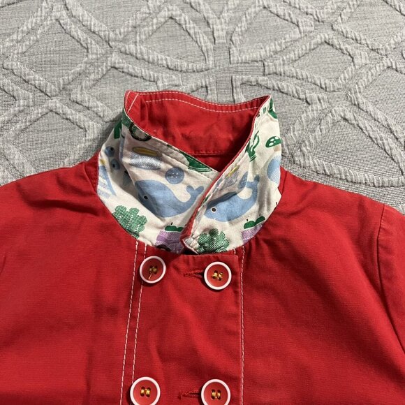 Little Bird By Jools Oliver 3-4Y Red Retro Peacoat Jacket - Picture 7 of 9